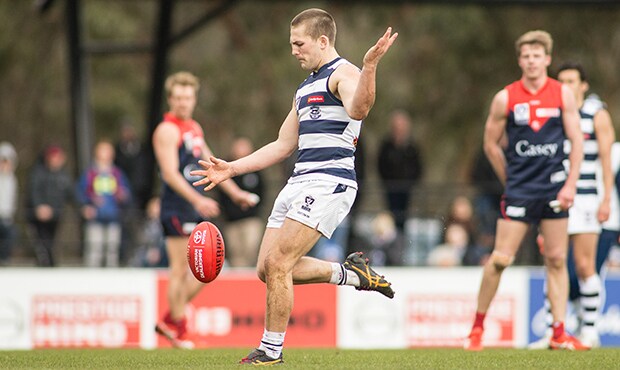 2018_09_01_VFL_Hero.jpg Tom Atkins was strong in the contest with a game-high 12 hard ball gets. - Geelong Cats